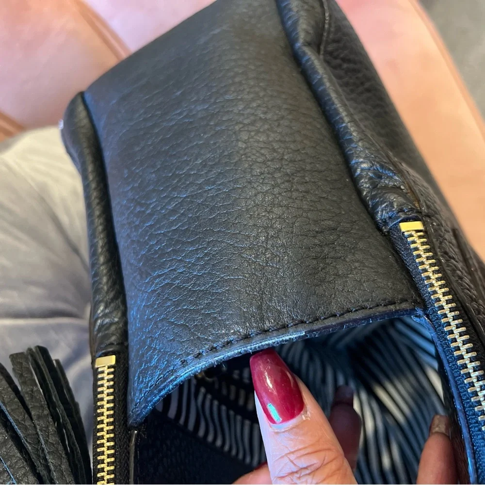 kate spade Black Pebbled Leather Satchel - Picture 6 of 8